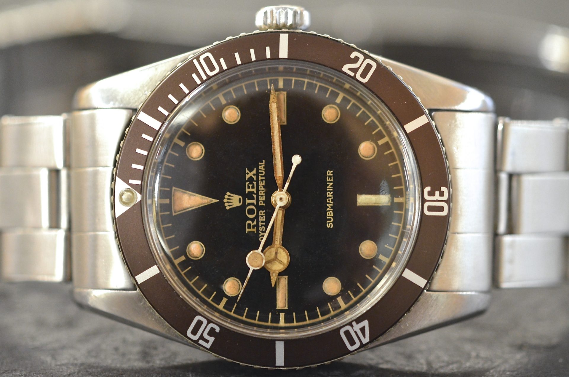 Rolex Submariner ref. 6536/1 Gilt Marrone in Acciaio | Tempus Orologi