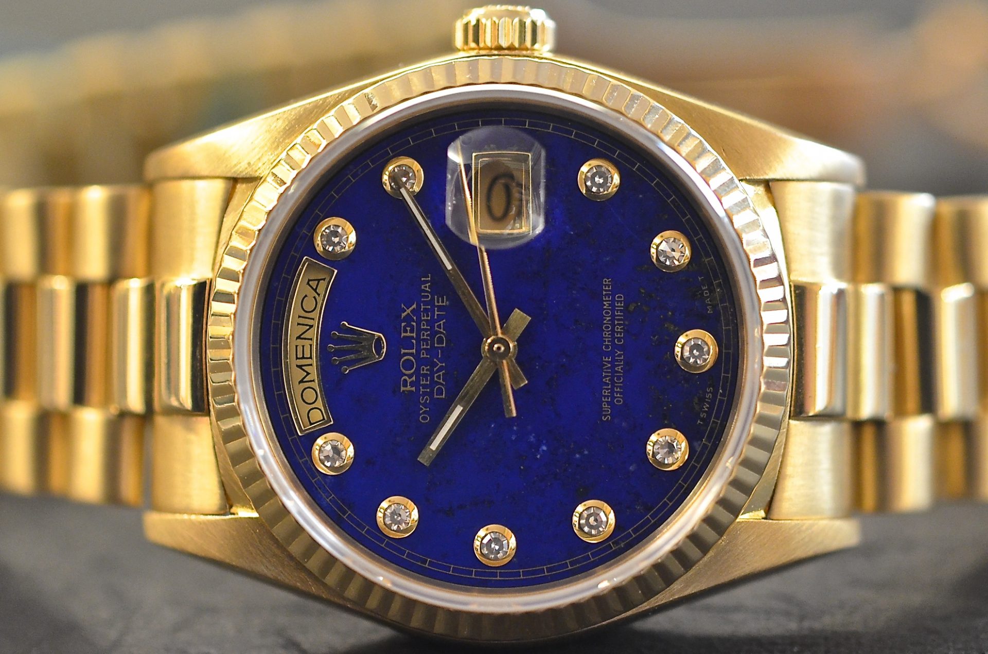 Rolex DayDate ref. 18038 Lapis Lazuli in Oro Giallo 18k | Tempus Orologi