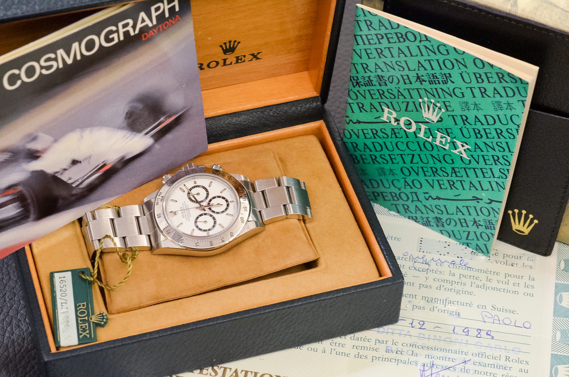 Rolex Daytona ref. 16520 Quattro Scritte Seriale L Full Set in Acciaio |  Tempus Orologi